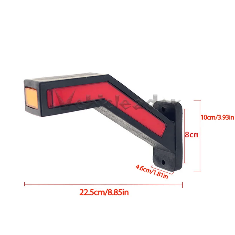 2PCS LED Neon Stalk Side Marker Light 12V 24V Truck Trailer Warning Indicator Position Lamp Universal Waterproof Amber Red White - Image 6