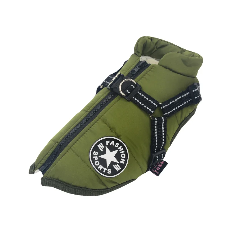 Winter Warm Large Pet Dog Jacket with Harness Waterproof Big Dog Coat for Labrador Chihuahua French Bulldog Outdoor Dog Clothes - Image 11