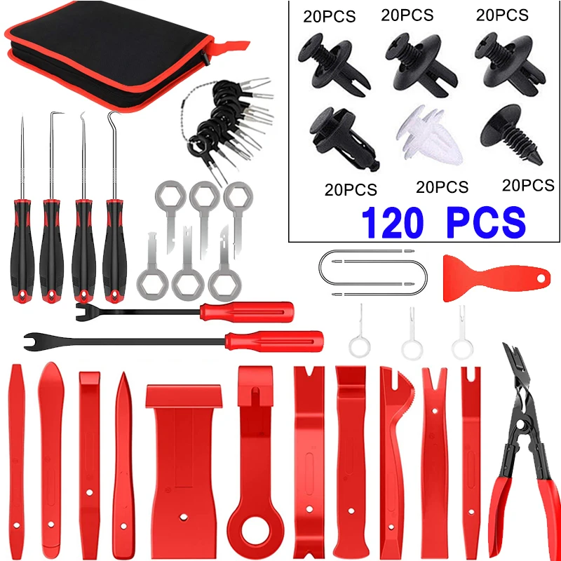 Car Interior Disassembly Tool Trim Removal Tools Kit Auto Removal Tool Kit Door Panel Radio Stereo Audio Dash Terminal Removal - Image 10