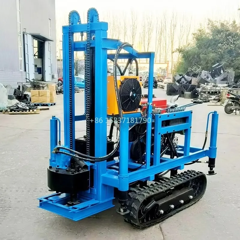 100 Meter Drilling Rig Machine Small Borehole Mini 200m Water Well Drill Rig Machine Crawler Chassis Drilling Rig - Image 3