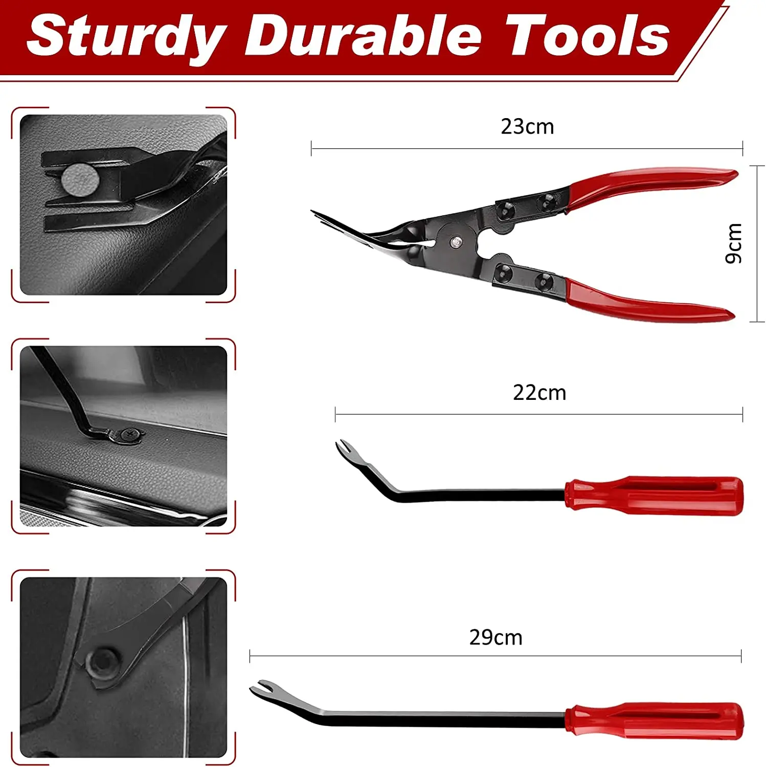 Car Interior Disassembly Tool Trim Removal Tools Kit Auto Removal Tool Kit Door Panel Radio Stereo Audio Dash Terminal Removal - Image 3