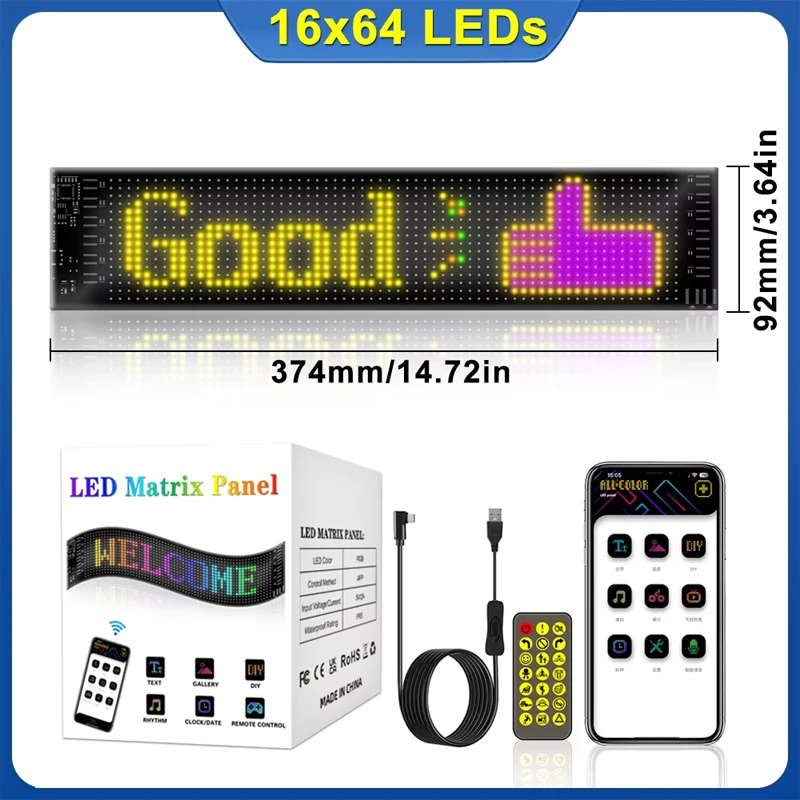 Devil Eyes Light for Car Truck Windshield Programmable LED Display Flexible Soft Screen DIY Bluetooth APP Remote Control - Image 9