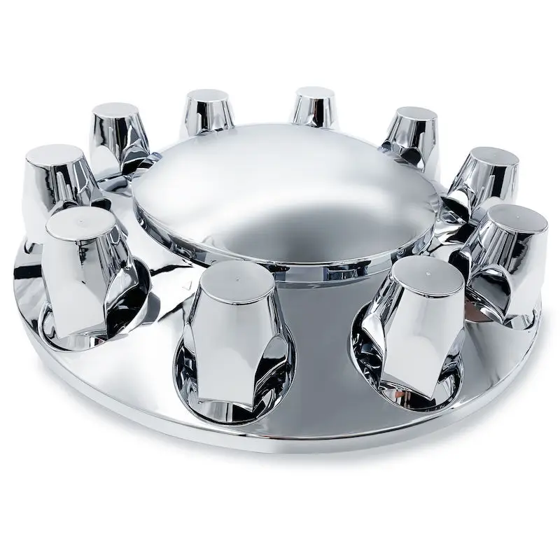 20PCS 33mm ABS Chrome Plastic Thread-on Spiked Lug Nut Covers Bullet Flanged for Semi Trucks fit Hub Piloted Wheels Trailers Bus - Image 2
