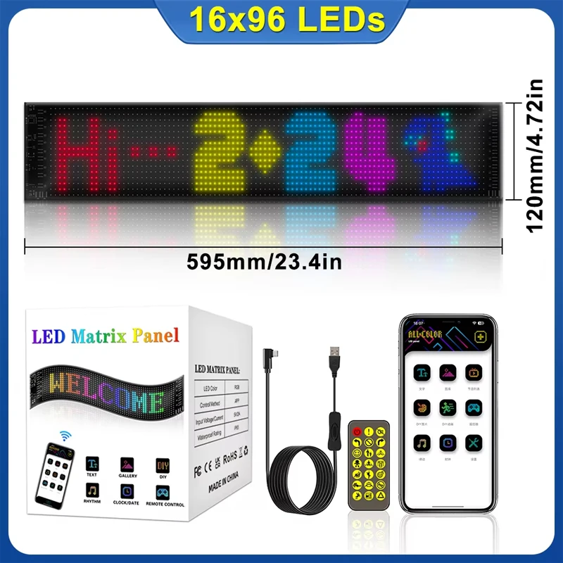 Devil Eyes Light for Car Truck Windshield Programmable LED Display Flexible Soft Screen DIY Bluetooth APP Remote Control - Image 11