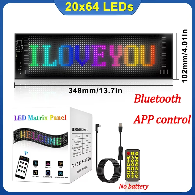 Devil Eyes Light for Car Truck Windshield Programmable LED Display Flexible Soft Screen DIY Bluetooth APP Remote Control - Image 10