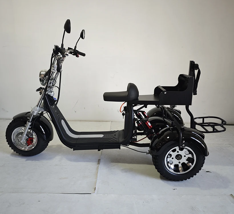 Brand New US/EU Warehouse 2000w 60v12ah/20ah lithium battery citycoco fat tire 3 wheel electric mobility scooters with golf bag - Image 5