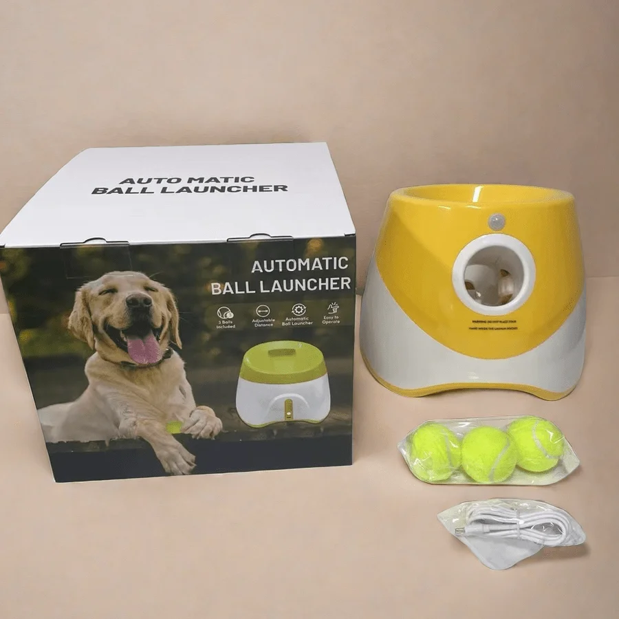Dog Launcher Automatic Dogs Chase Toy Tennis Throwing Pinball Machine Fun Interactive Throw Rechargable Catapult USB Charging - Image 14