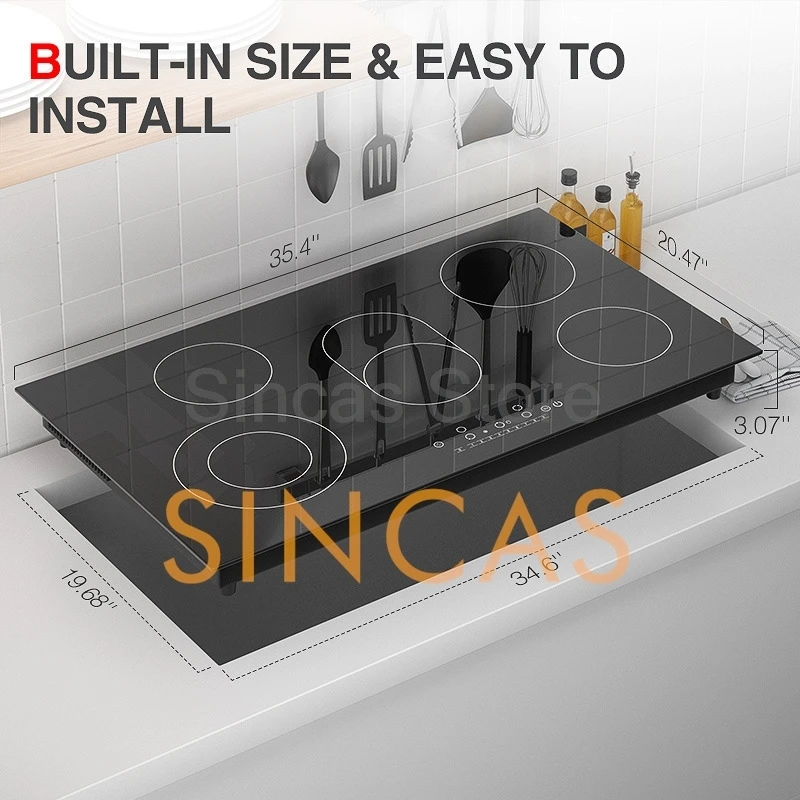 5 Burners Built-in Induction Stove High-power Electric Ceramic Stove Induction Cooker For Household Commercial Cooking 110V 220V - Image 6