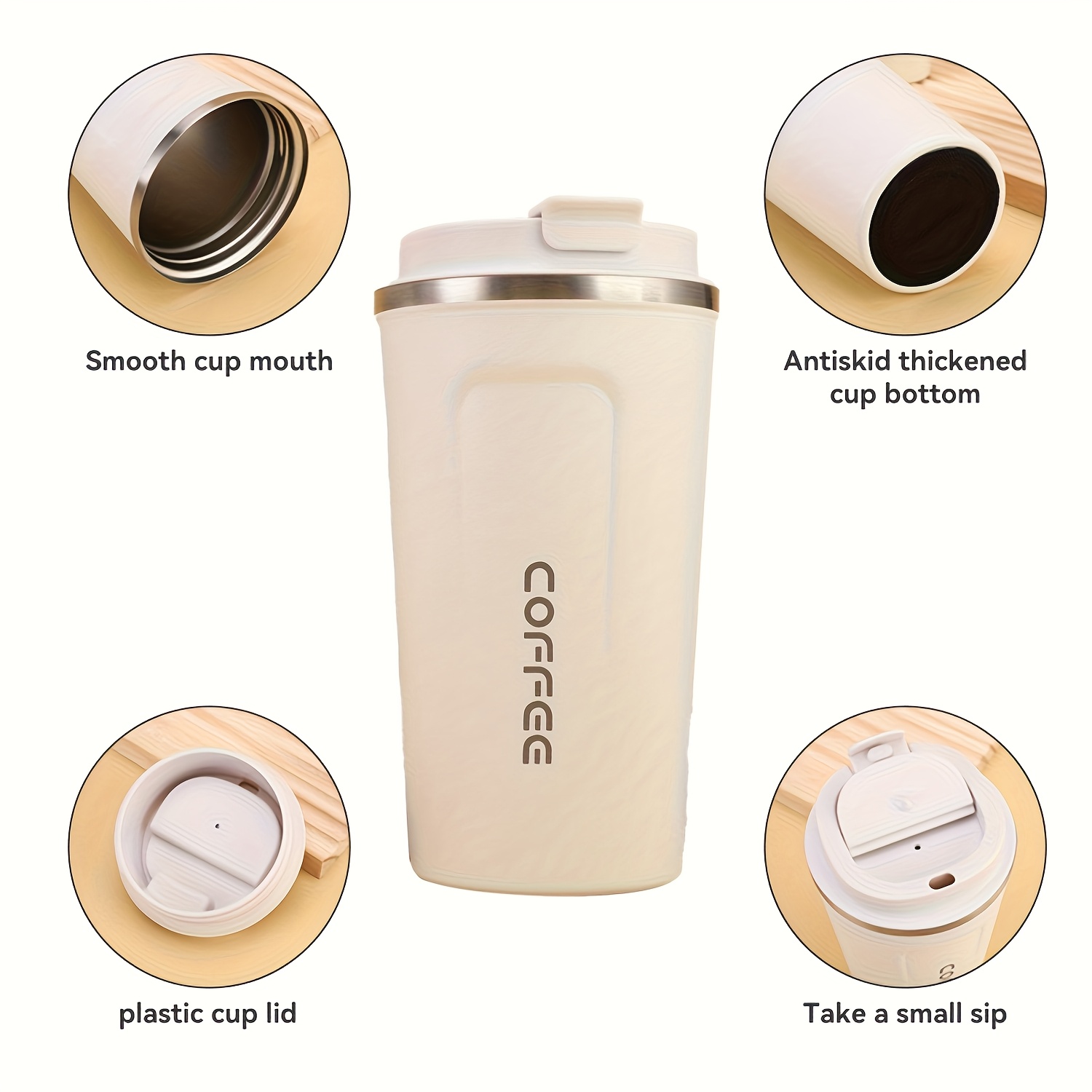 LDQ Coffee Travel Mug - Leak-Proof Double-Wall Vacuum Insulated with 304 Stainless Steel, Matte Reusable Cup Suitable for Hot/Cold Drinks, Coffee & Tea for Commuting, Camping, Office - Ideal Gift for Coffee Lovers - Image 14