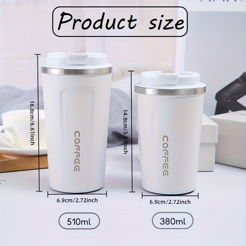 LDQ Coffee Travel Mug - Leak-Proof Double-Wall Vacuum Insulated with 304 Stainless Steel, Matte Reusable Cup Suitable for Hot/Cold Drinks, Coffee & Tea for Commuting, Camping, Office - Ideal Gift for Coffee Lovers - Image 4