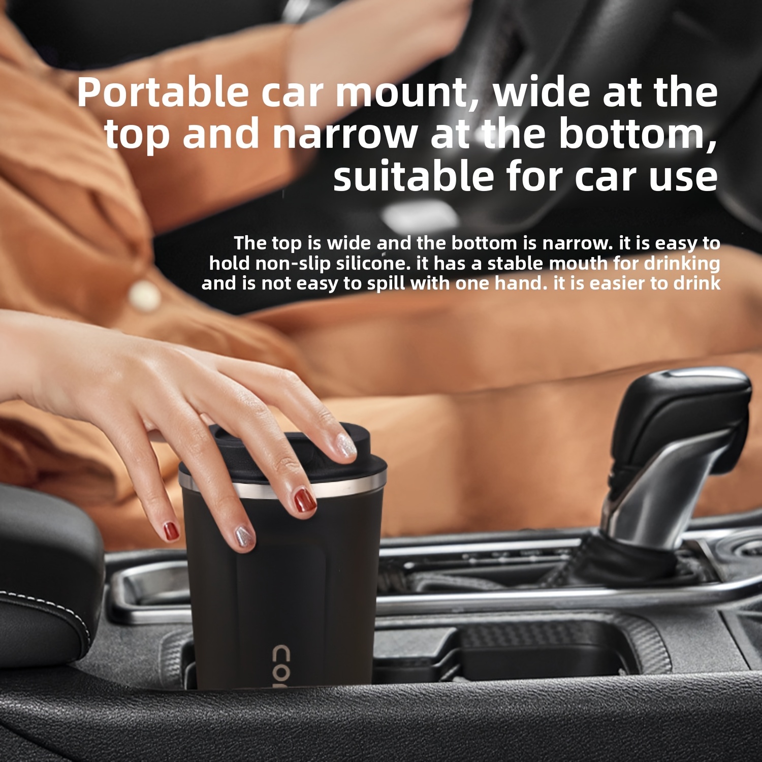 LDQ Coffee Travel Mug - Leak-Proof Double-Wall Vacuum Insulated with 304 Stainless Steel, Matte Reusable Cup Suitable for Hot/Cold Drinks, Coffee & Tea for Commuting, Camping, Office - Ideal Gift for Coffee Lovers - Image 13