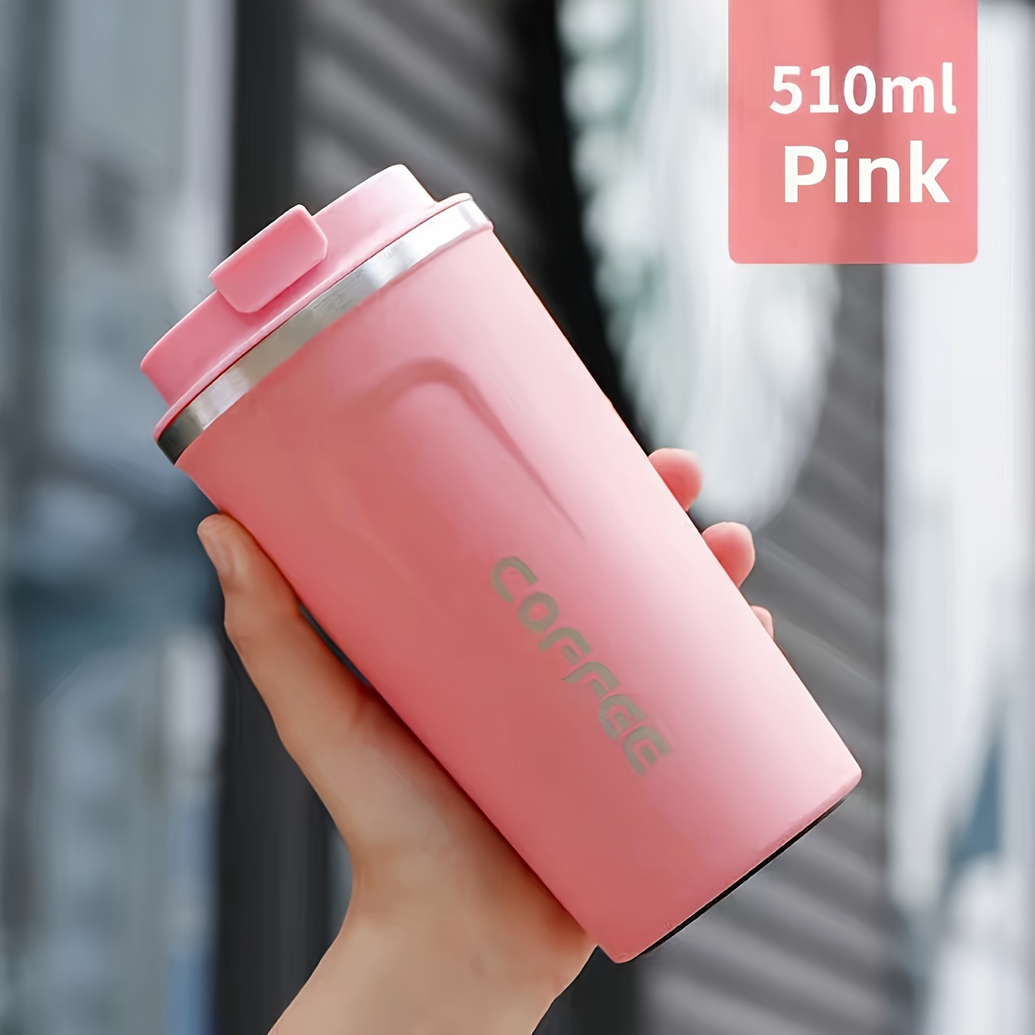 LDQ Coffee Travel Mug - Leak-Proof Double-Wall Vacuum Insulated with 304 Stainless Steel, Matte Reusable Cup Suitable for Hot/Cold Drinks, Coffee & Tea for Commuting, Camping, Office - Ideal Gift for Coffee Lovers - Image 7
