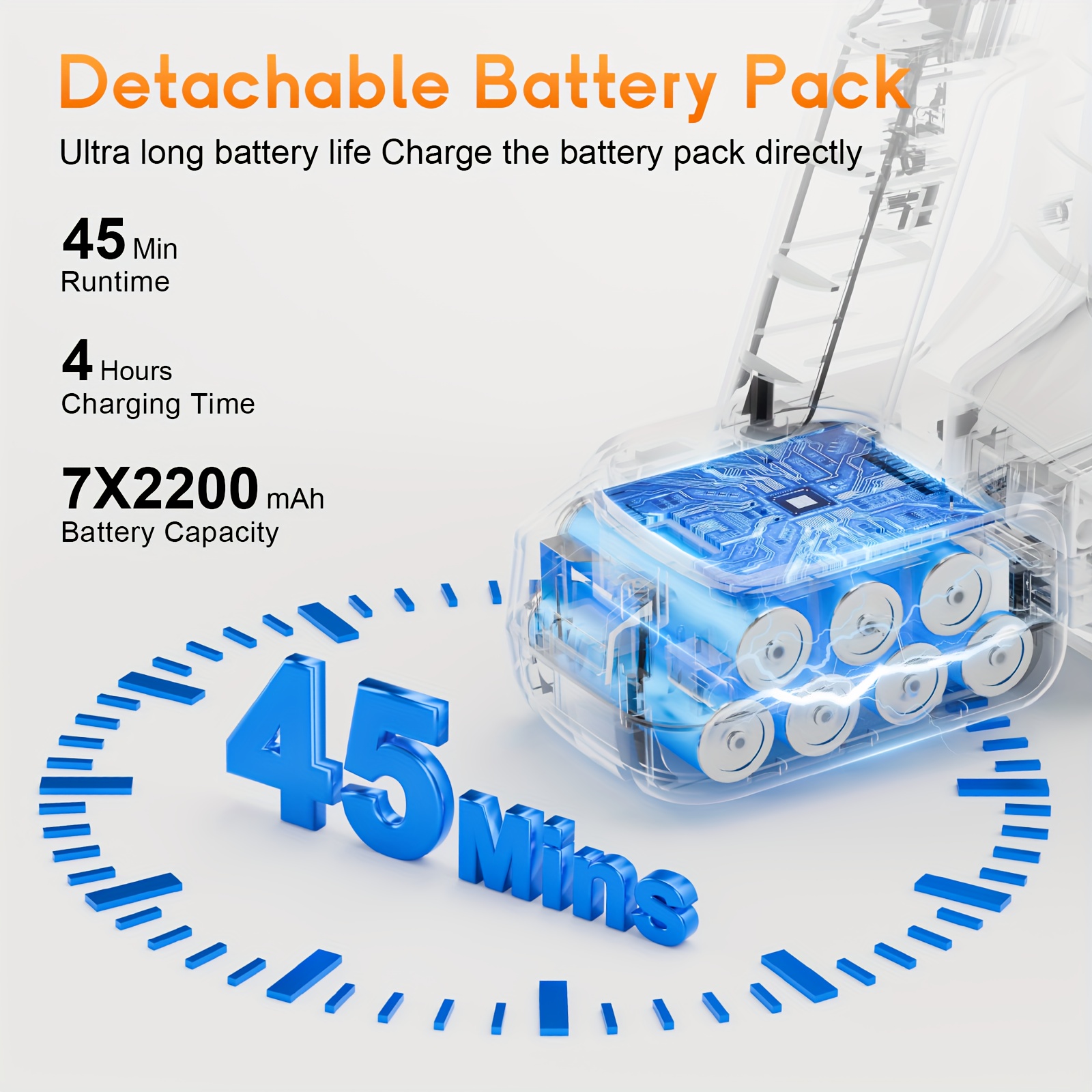 Max 70Kpa Portable Household Low Noise Vacuum Cleaner Handheld Vacuum Cleaner Aspirating Vacuum Cleaner, Suitable for Hard Floors, Pet Hair, And Carpets, Lightweight Powerful Vacuum Cleaner Includes Corded And Cordless Vacuum Cleaners - Image 16