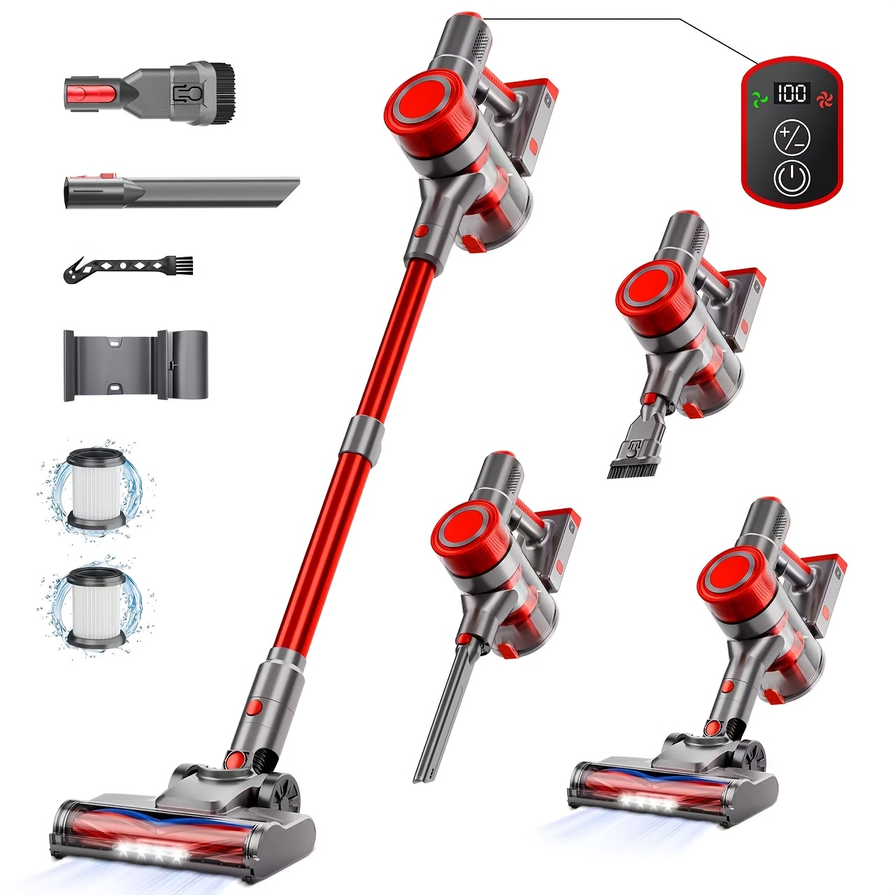 Max 70Kpa Portable Household Low Noise Vacuum Cleaner Handheld Vacuum Cleaner Aspirating Vacuum Cleaner, Suitable for Hard Floors, Pet Hair, And Carpets, Lightweight Powerful Vacuum Cleaner Includes Corded And Cordless Vacuum Cleaners - Image 3