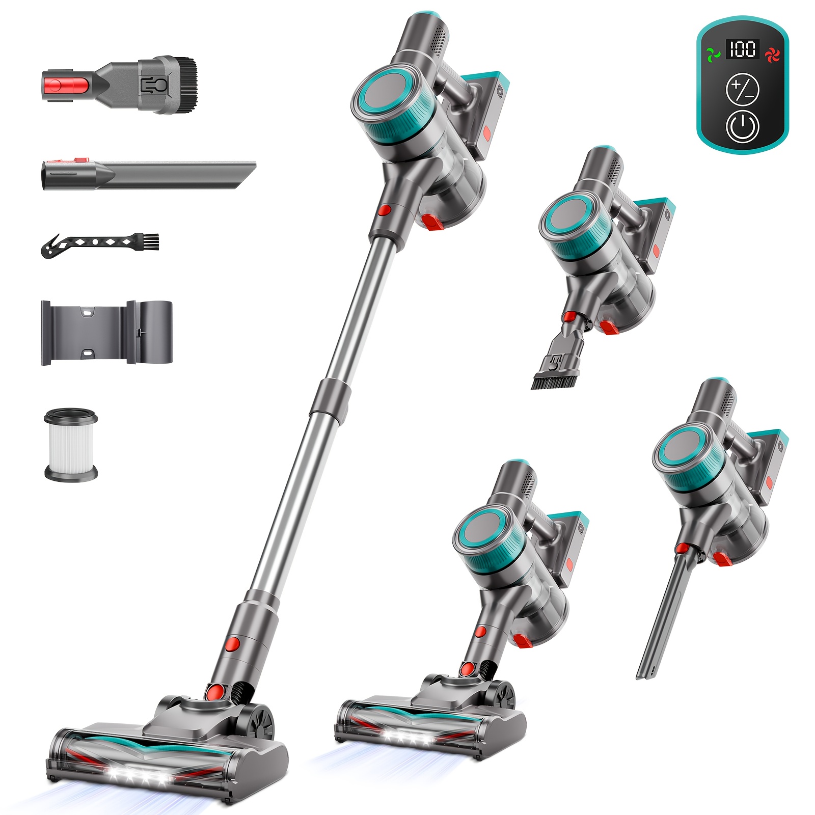 Max 70Kpa Portable Household Low Noise Vacuum Cleaner Handheld Vacuum Cleaner Aspirating Vacuum Cleaner, Suitable for Hard Floors, Pet Hair, And Carpets, Lightweight Powerful Vacuum Cleaner Includes Corded And Cordless Vacuum Cleaners - Image 7