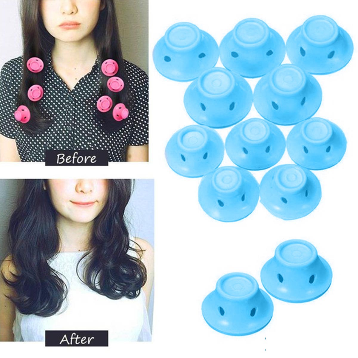 Soft Rubber Magic Hair Care Rollers Silicone Hair Curlers No Heat Hair Styling Tool - Image 4