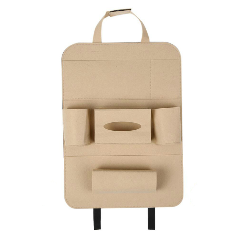 Auto Car Backseat Organizer Car-Styling Holder Multi-Pocket Seat Wool Felt Storage Multifunction Vehicle Accessories Bag - Image 4