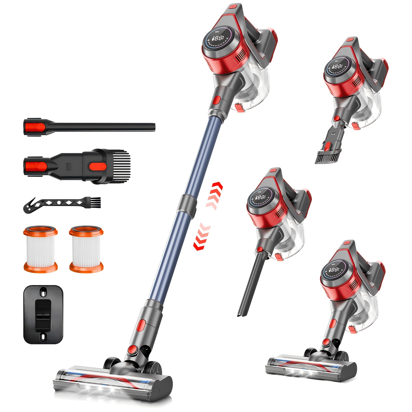 Max 70Kpa Portable Household Low Noise Vacuum Cleaner Handheld Vacuum Cleaner Aspirating Vacuum Cleaner, Suitable for Hard Floors, Pet Hair, And Carpets, Lightweight Powerful Vacuum Cleaner Includes Corded And Cordless Vacuum Cleaners - Image 18