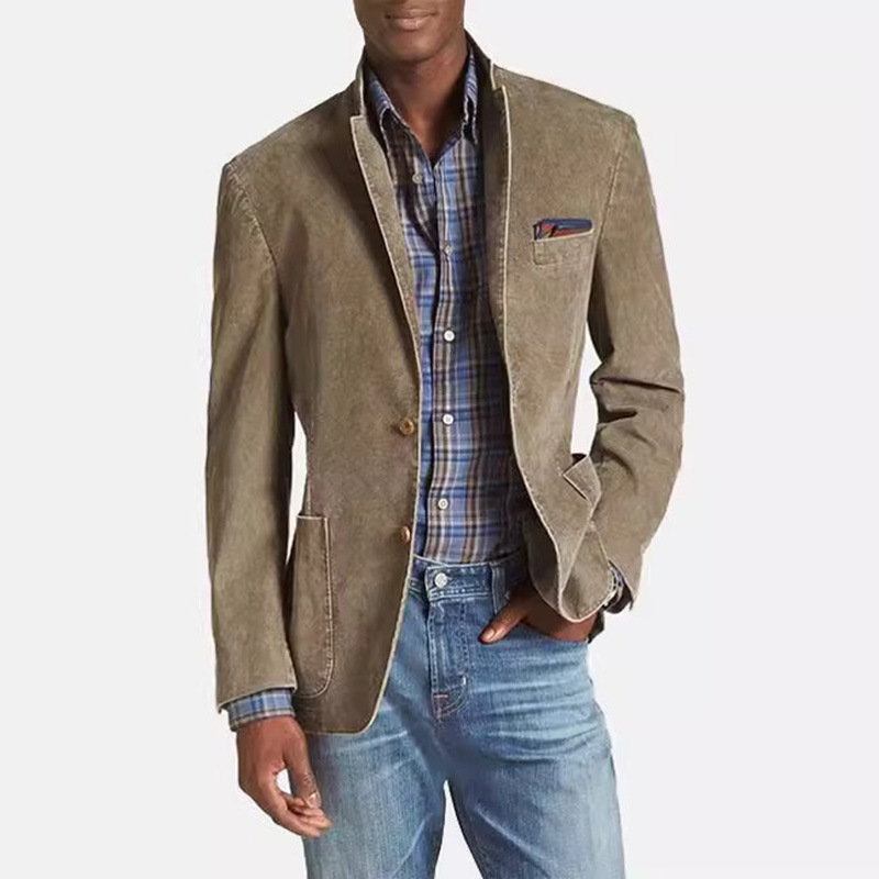 Denim Suit Casual Solid Color Men's Clothing Men's Suit Mens Suits For Men Mens Clothing Outfit Man Costumes Elegant Formal Classic - Image 7