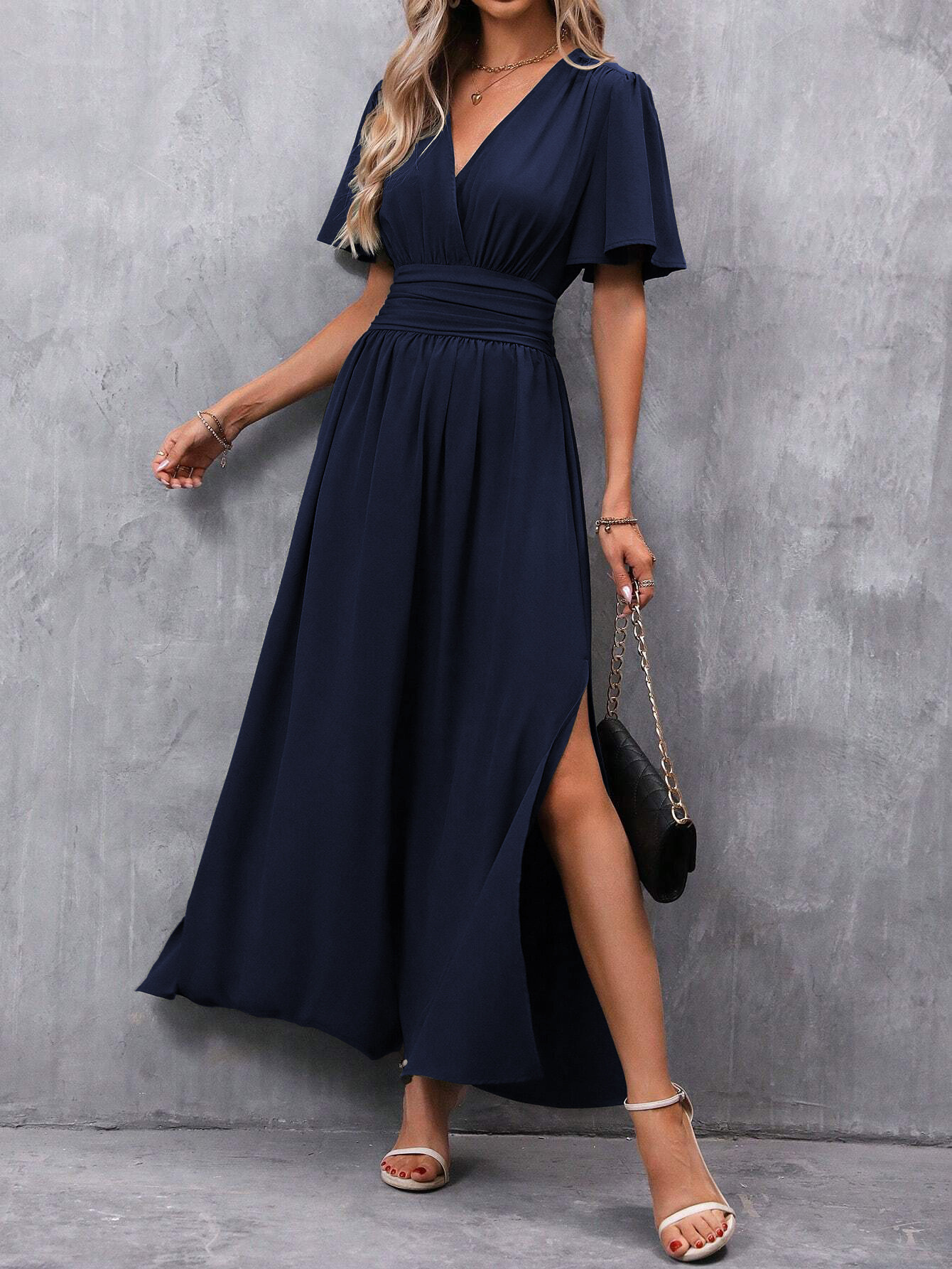 Fashionable Elegant Split Dress Women's Clothing - Image 2