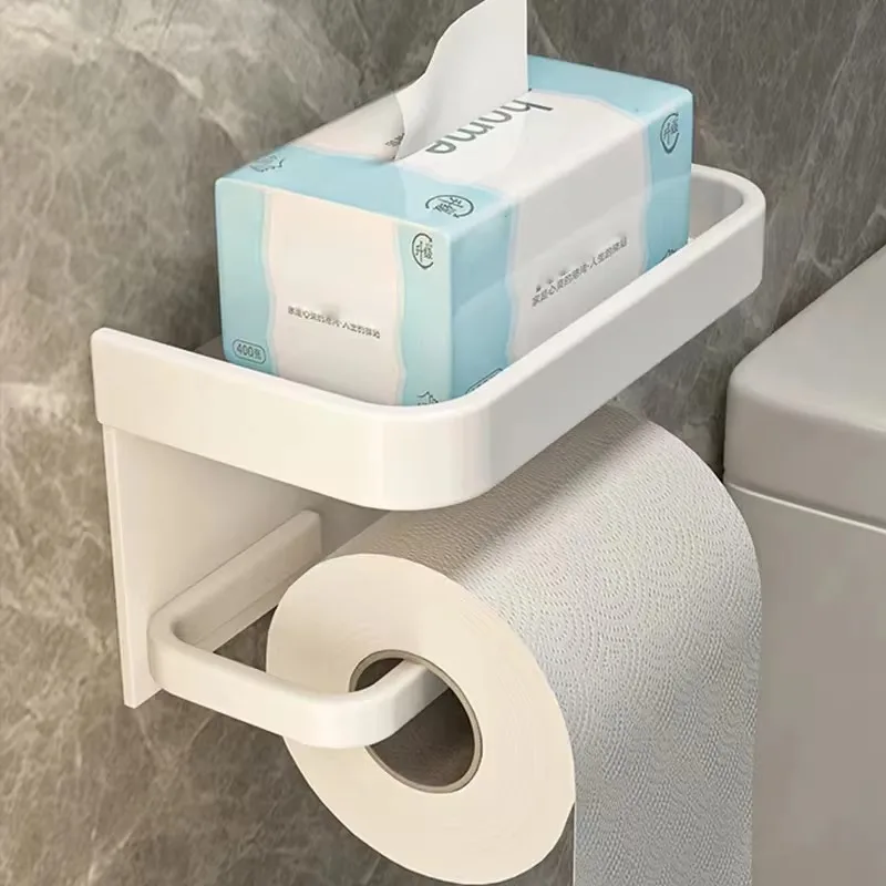 Black Gold Toilet Paper Holder Bathroom Wall Mount Multifunction WC Paper Phone Holder Shelf Towel Roll Shelf Accessories - Image 11