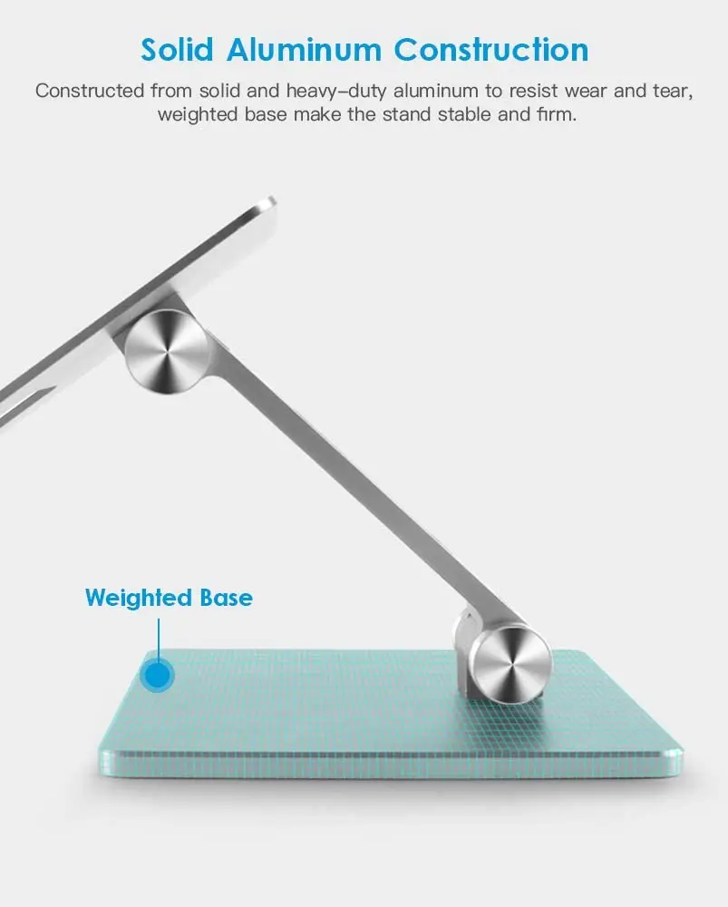 Aluminium Alloy Phone Holder Stand Mobile Smartphone Support Tablet Desk Portable Metal Cell Phone Holder for iPhone iPad - Image 3