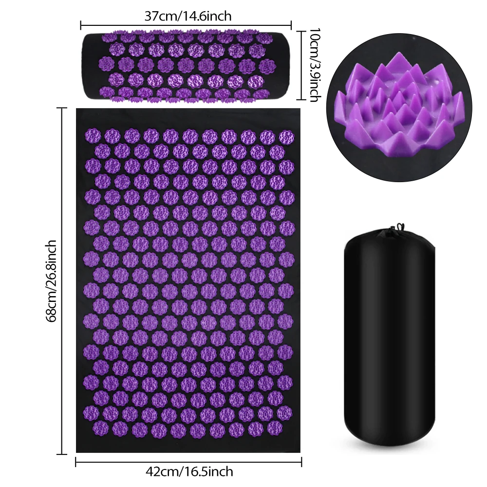 Pranamat Eco Lotus Spike Mat Acupuncture Massage Cushion Kuznetsov's Applicator for Neck Foot Back Yoga Acupressure Massage Mat - Image 9