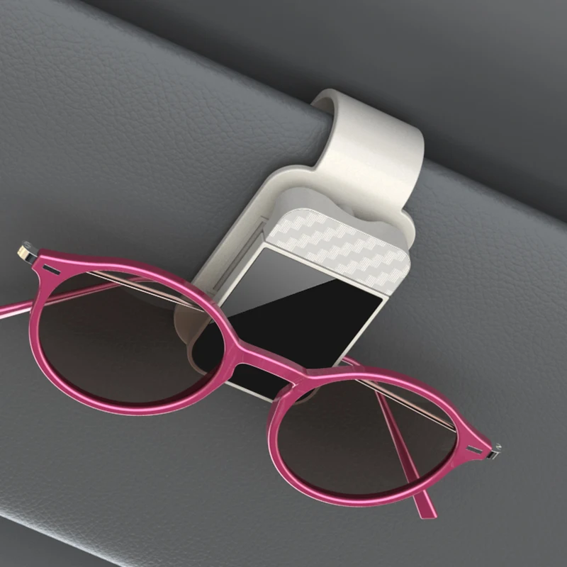 High Quality Car Sunglasses Clip , Sun Visor Glasses Holder Card Ticket Holder Stable Storage Clips Eyeglasses Hanger Car Interior Accessories - Image 9