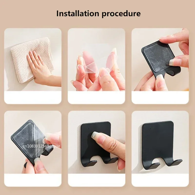 1/2/4PCS Adhesive Razor Holder Wall Mounted Bathroom For Shower Hook Rack Shaver Holder Plastic Hook Holder Razor Rack - Image 3