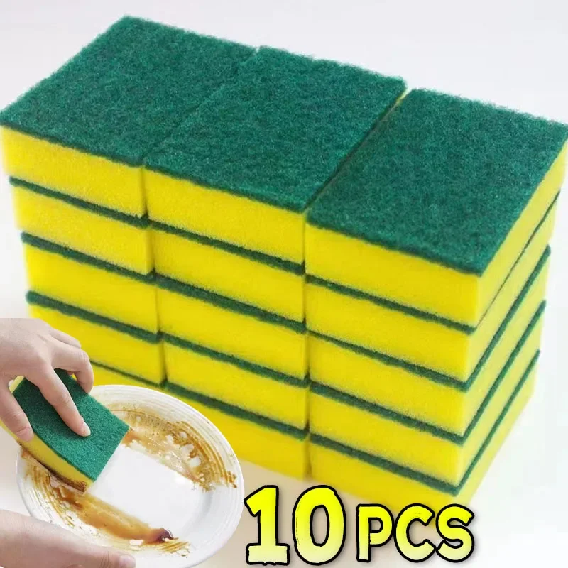 100/1Pcs Kitchen Dishwashing Sponge Soft Absorbent Clean Rub Pot Rust Scouring Pad Removing Kits Household Cleaning Brush Sponge - Image 9