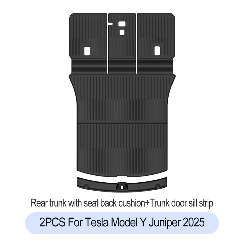Tesla New Model Y Juniper 2025+ TPE Floor Mats Waterproof Luggage Mat Wear-resistant Foot Pads ModelY Trunk Mats Accessories - Image 14