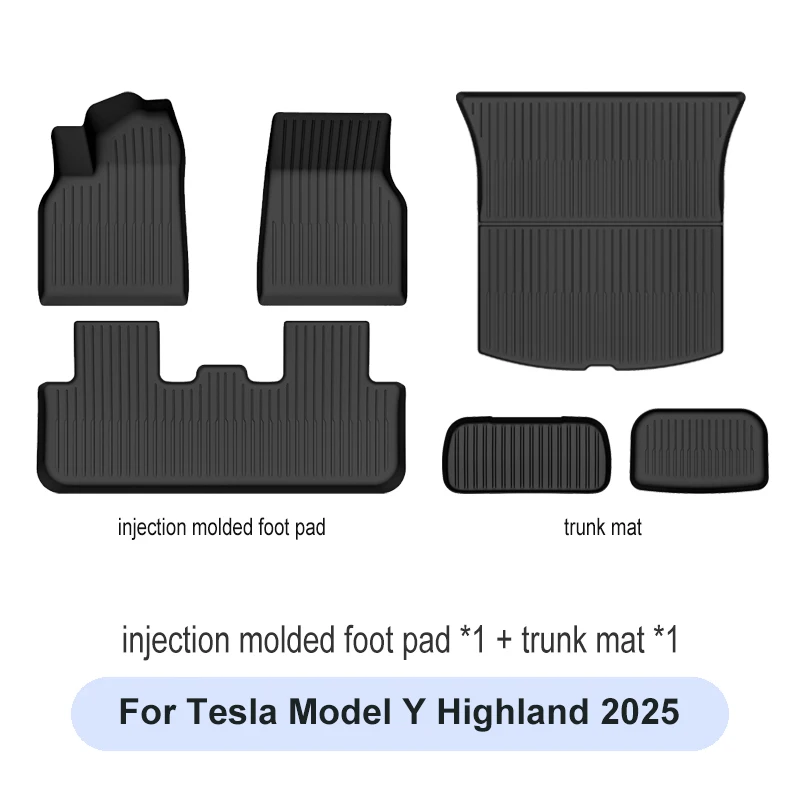 Tesla New Model Y Juniper 2025+ TPE Floor Mats Waterproof Luggage Mat Wear-resistant Foot Pads ModelY Trunk Mats Accessories - Image 8