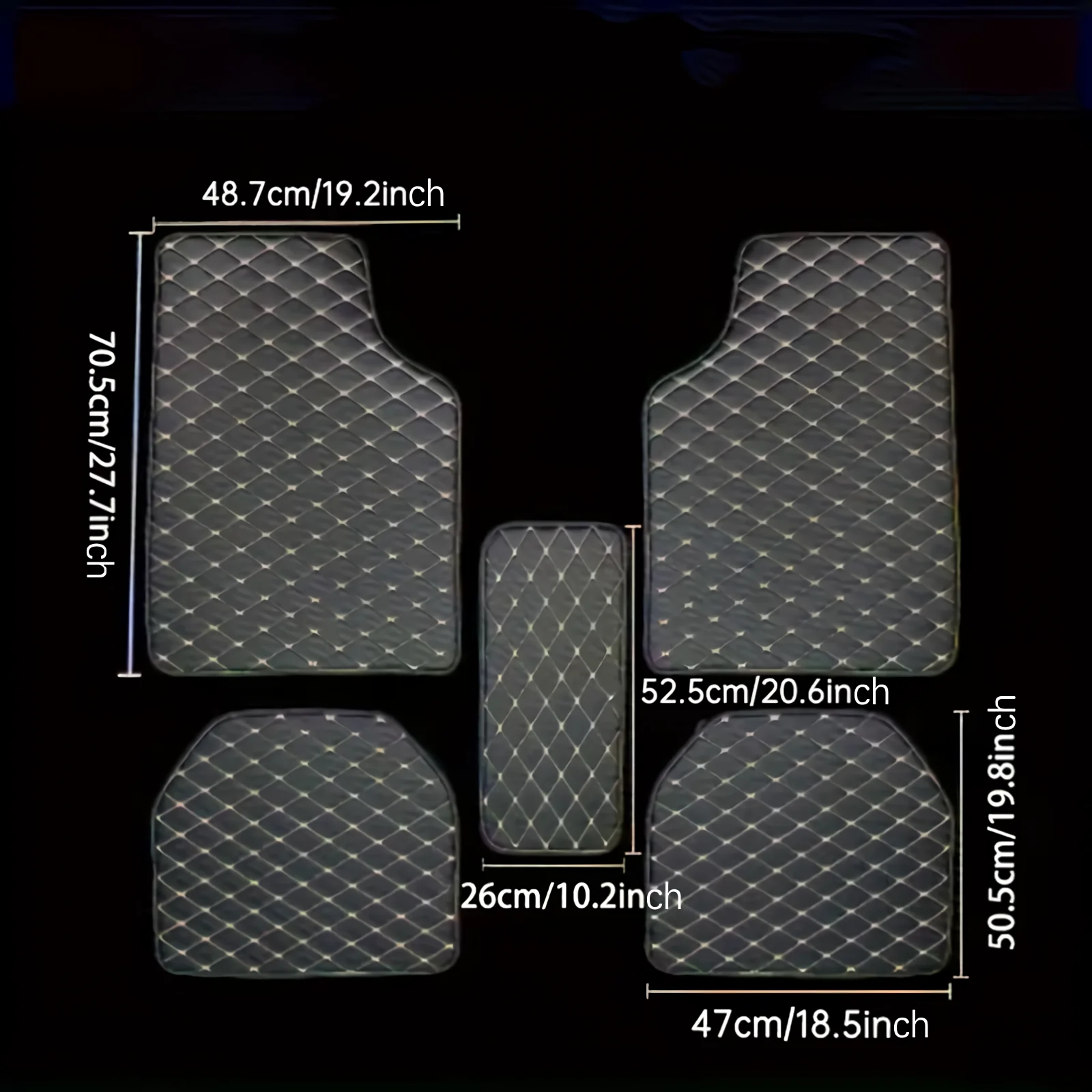 Universal 5Pcs Car Floor Mats PU Leather Waterproof Dust-Proof Auto Foot Pad Protector pads Fashion Car Foot Pad - Image 2