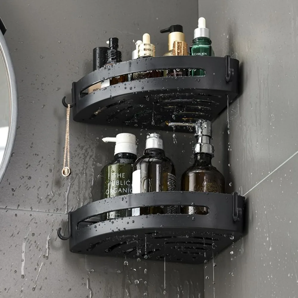 3/2/1 PCS Strong Adhesive No Drill Shower Shelf Storage Upgraded Waterproof Bathroom Organizer Shampoo & Towel Holder Wall Mount - Image 2