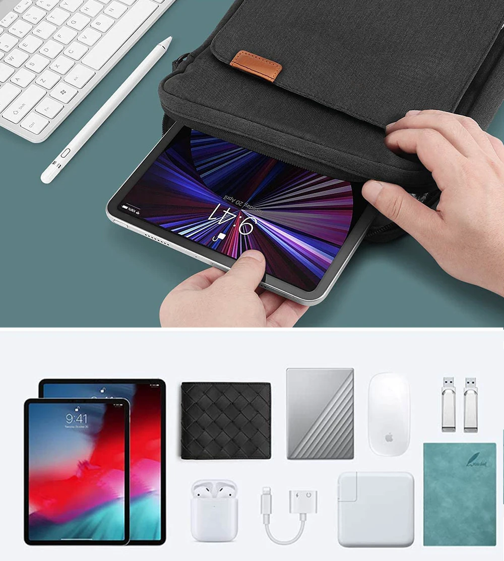 Shoulder Bag for MacBook Air 13 Case M4 M3 M2 M1 13.6 inch Laptop Bag for iPad Air 5 13 Pro 12.9 11 10th A16 S9 8 7 Plus Bag - Image 2
