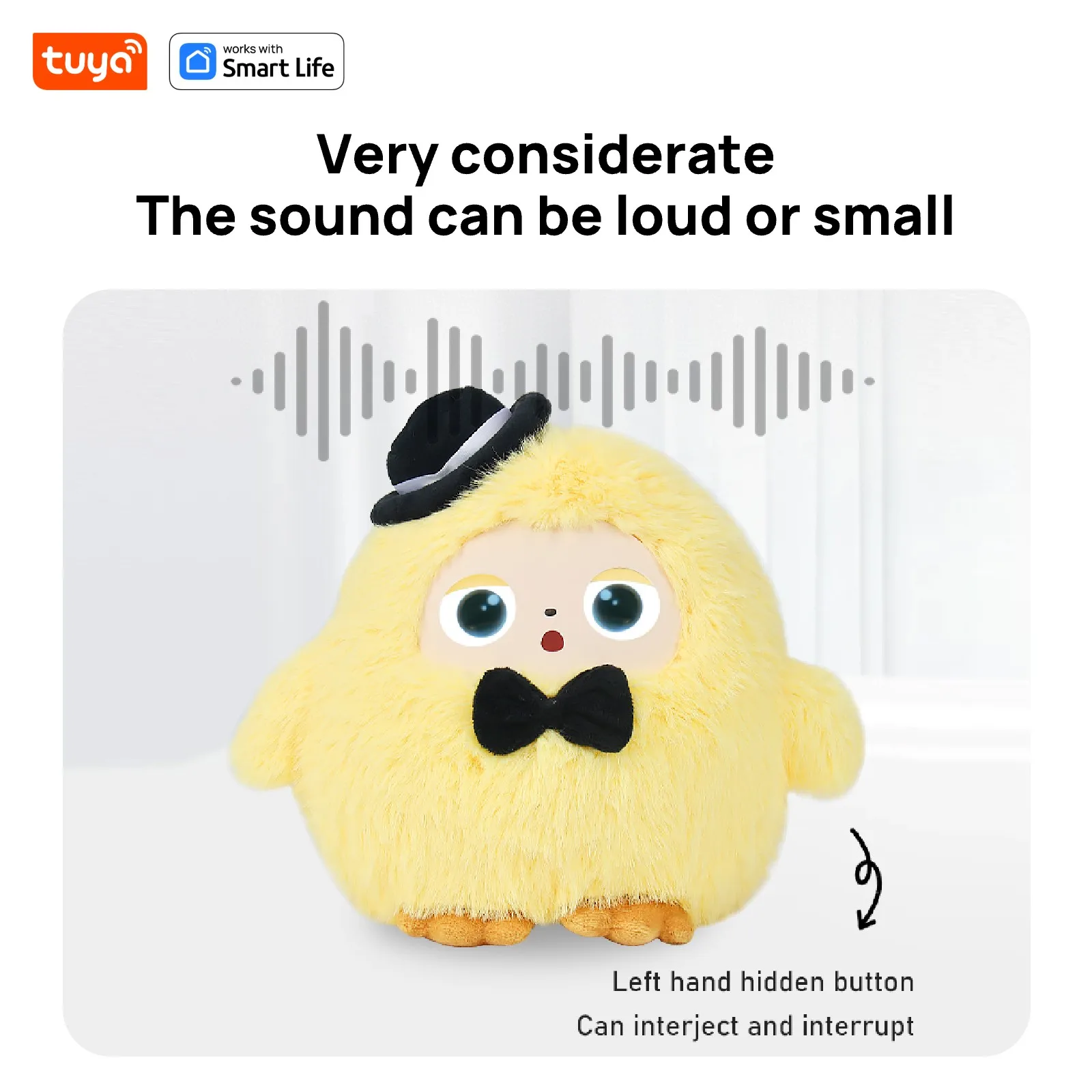 AI Plush Toy W/Smart Voice&LED Eyes,Interactive Companion for Kid/AdultGift-ReadyRechargeable E-Pet open up fun life W/Tuya App - Image 8