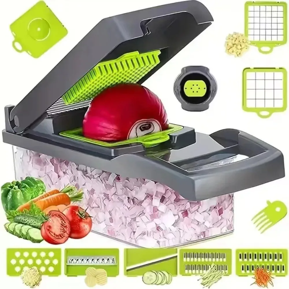 Multi-functional Vegetable Cutter, Kitchen Household, Potato Shreds, Shredded and Diced, Radish Grater, Slicer Kitchen Gadgets - Image 4