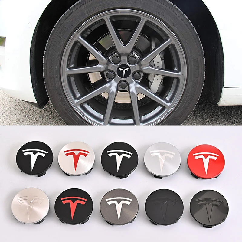 4pcs/set 56mm Tesla Model 3 Model Y Original Covers Hub Caps Wheel Center Caps for Tesla Model Y X S Original Auto Accessories