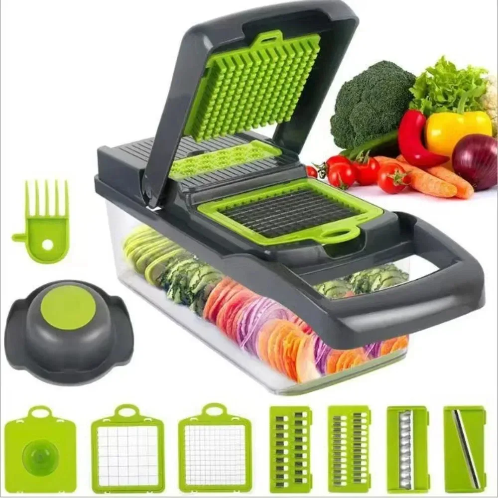 Multi-functional Vegetable Cutter, Kitchen Household, Potato Shreds, Shredded and Diced, Radish Grater, Slicer Kitchen Gadgets - Image 2