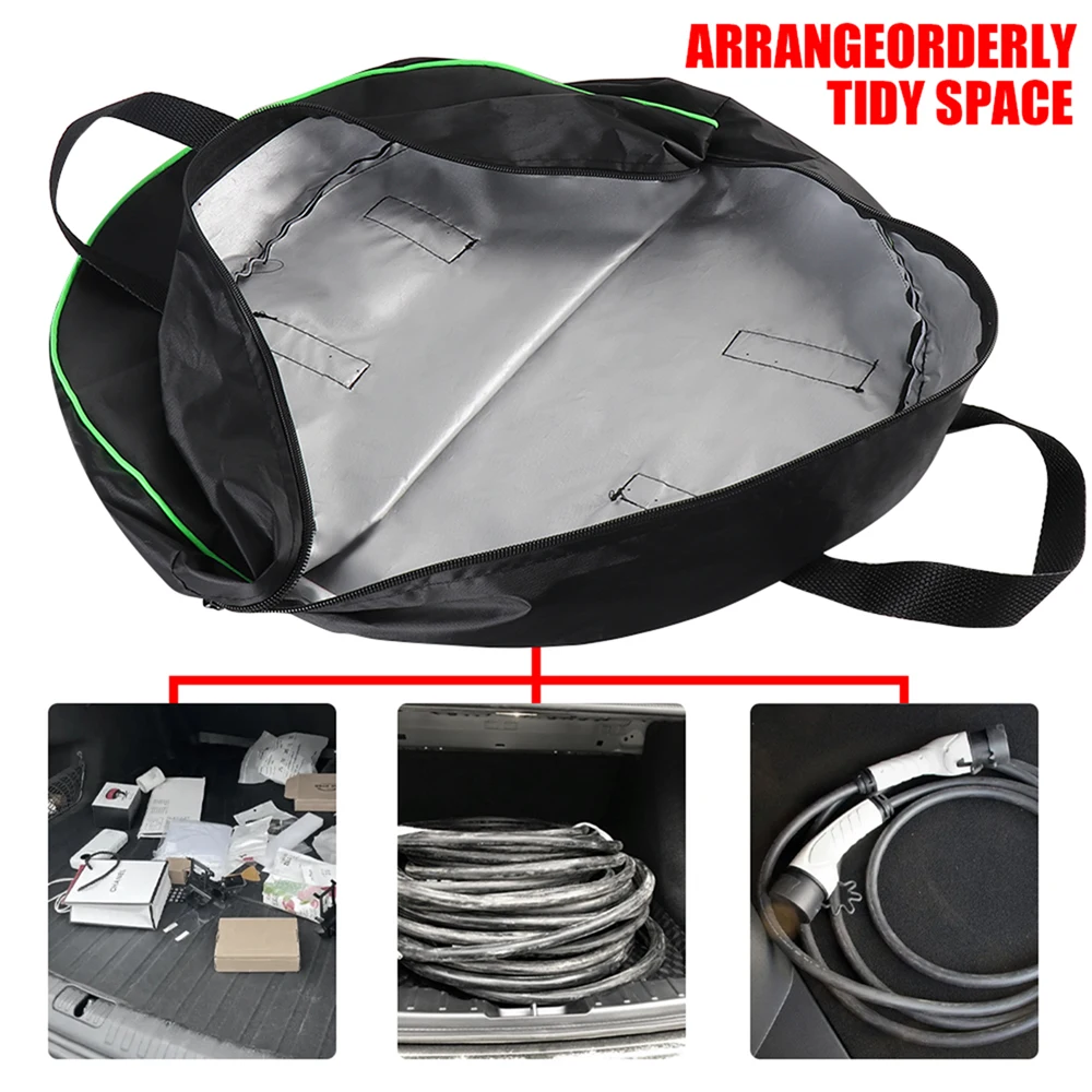 Car Charge Cable Storage Box Charging Gun Organiser Bag For Tesla Model 3 Model S Model X Model Y Roadster SpaceX Cybertruck - Image 2
