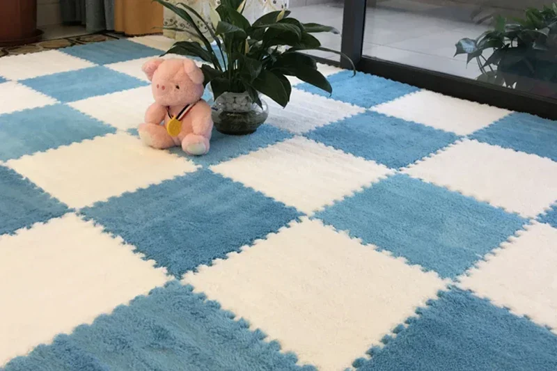 30*30CM Soft Plush Children Kids Rug Play Mat Puzzle Carpet Warm Playmat Interlocking Exercise Tiles Floor Carpet Decoration Mat - Image 17