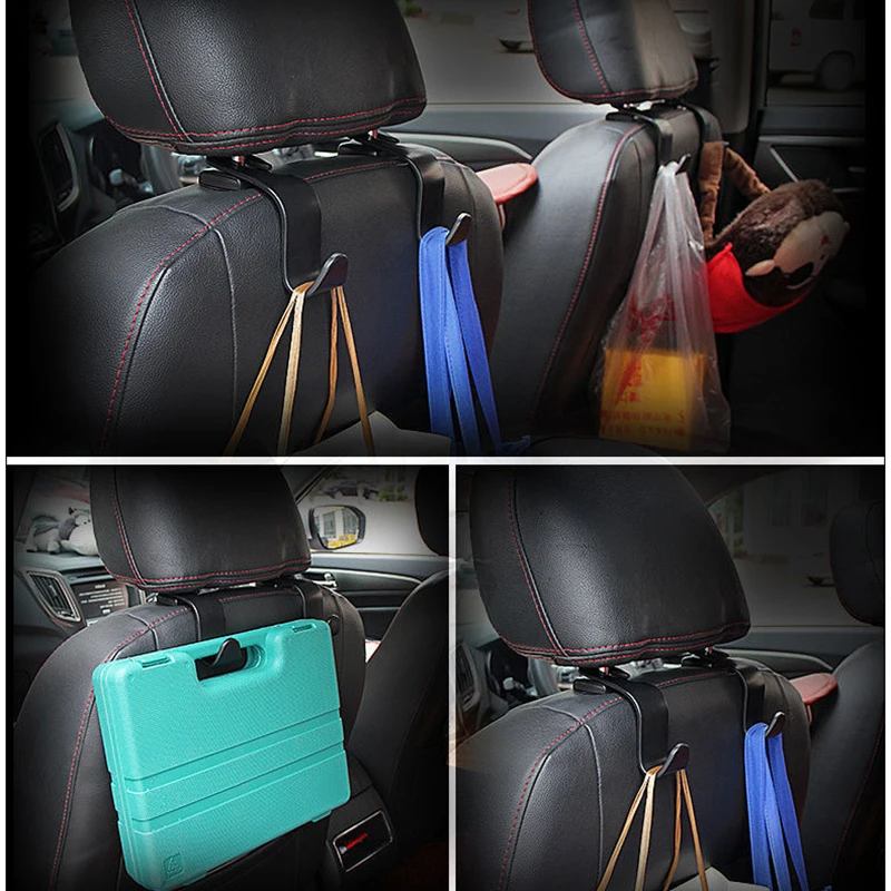 1/4Pcs Car Headrest Hooks Hanger for Bags Seat Back Organizer Holder Clips Auto Fastener Hooks Car Storage Interior Accessories - Image 2