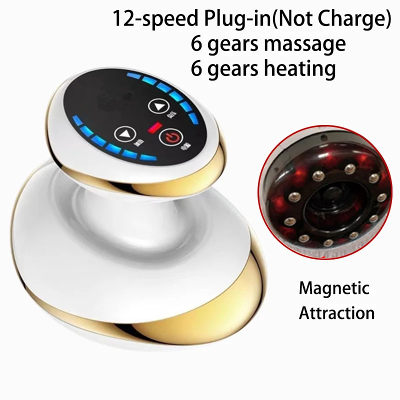 Home Electric Guasha Scraping Massage Cupping Body Massager Vacuum Cans Suction Cup Heating Fat Burner Anti-cellulite Massager - Image 8