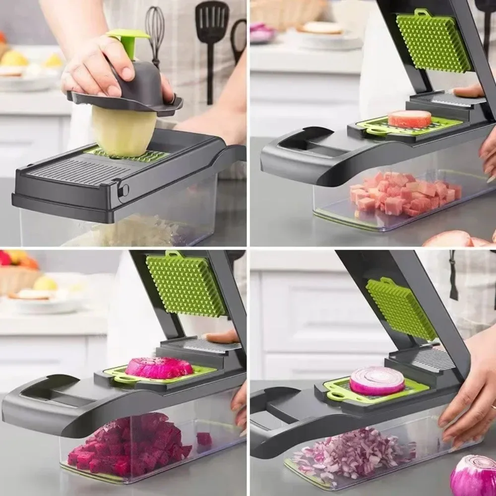 Multi-functional Vegetable Cutter, Kitchen Household, Potato Shreds, Shredded and Diced, Radish Grater, Slicer Kitchen Gadgets - Image 3