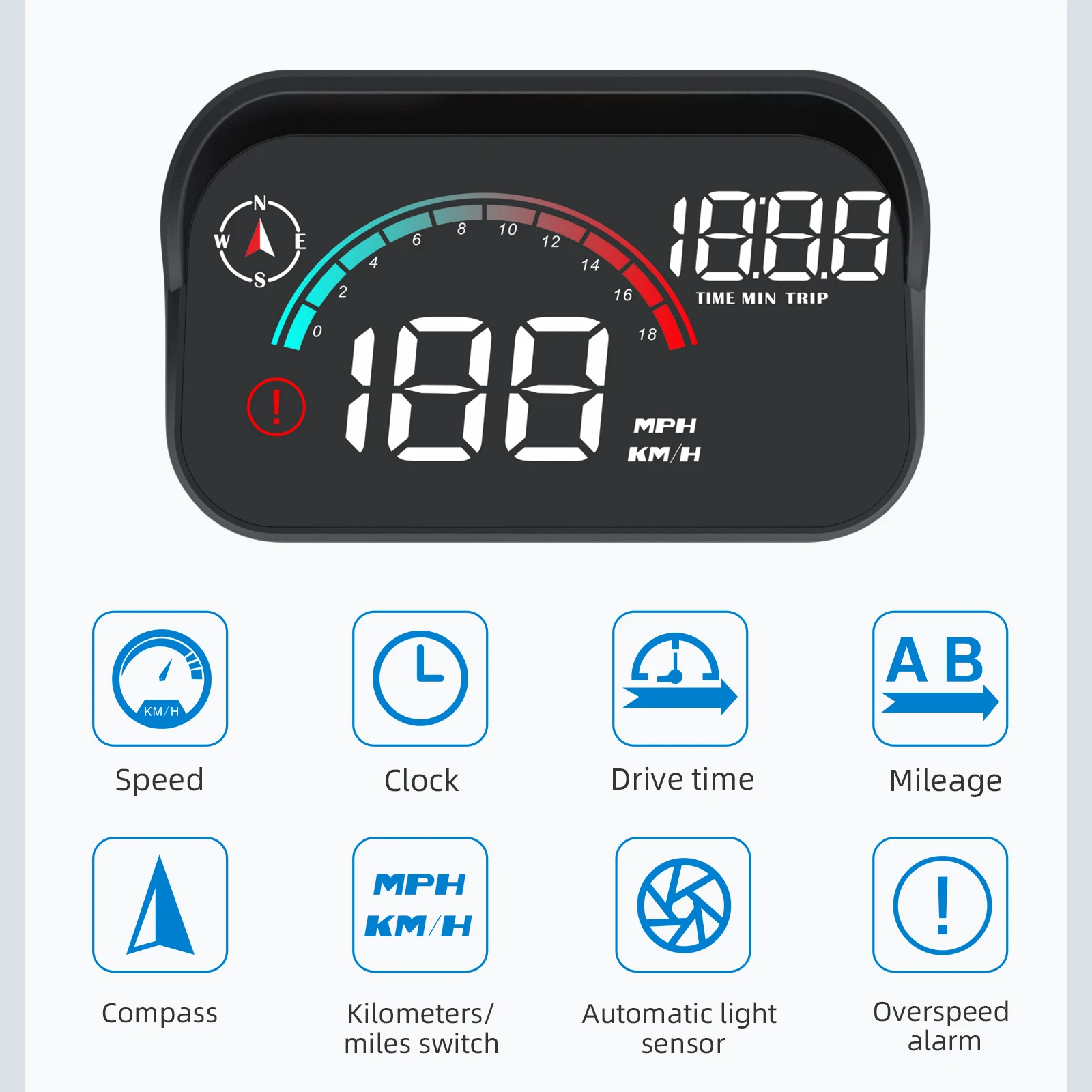 M22 Car HUD Head Up Display Universal Digital GPS Speedometer HD LCD Projection On Glass Windshield Projector for All Cars - Image 3