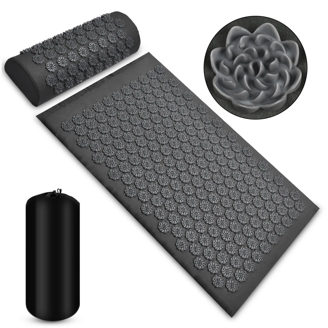 Pranamat Eco Lotus Spike Mat Acupuncture Massage Cushion Kuznetsov's Applicator for Neck Foot Back Yoga Acupressure Massage Mat - Image 11