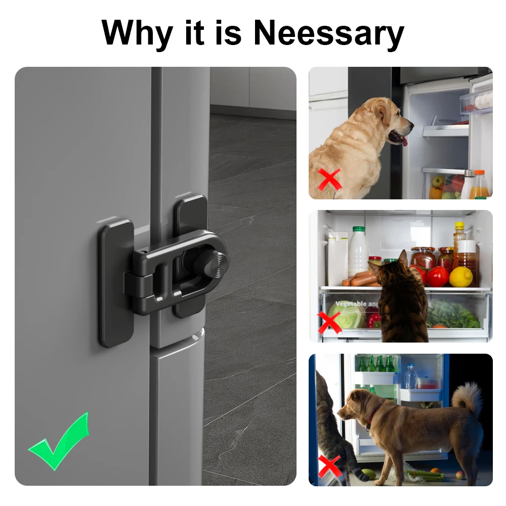 Child Safety Fridge lock Single-Door Refrigerator Door Stopper Baby Protection Kids Safety Care Freezer Lock - Image 3