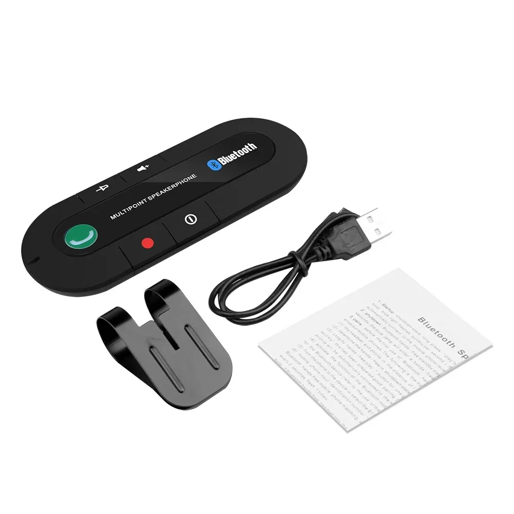 Bluetooth Speaker Handsfree Car Kit Sun Visor Clip Wireless Audio Receiver Speakerphone Wireless Stereo MP3 Music Player - Image 7