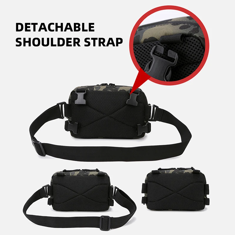 Fishing Vest Bag Men's Camo Fishing Lures Utility Tackle Chest Bags Waist Pack Outdoor Mountaineering Camping Hiking Hunting - Image 4