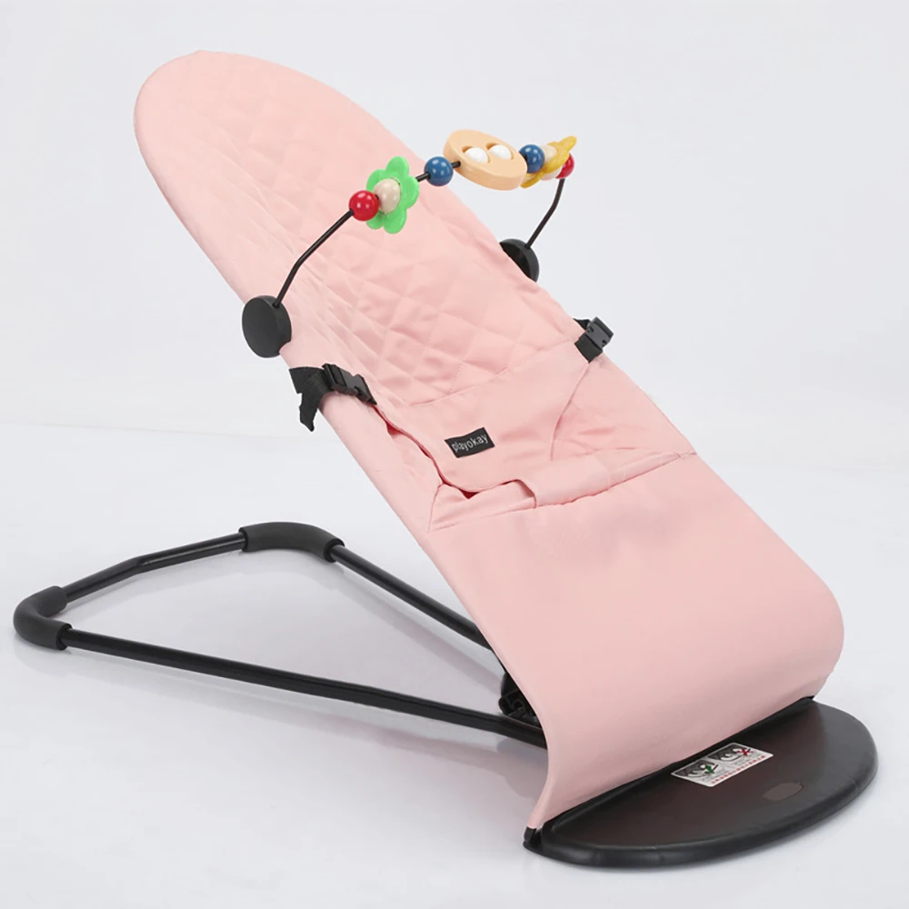 AnGku Baby Rocking Chair Foldable Baby Swing Chair for 0-12 Months Three-speed Height Adjustment Baby Bouncer with Toys - Image 8